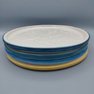 Dans la boîte noire - Virginie Deruelle - Céramique - plats ronds motifs incrustés